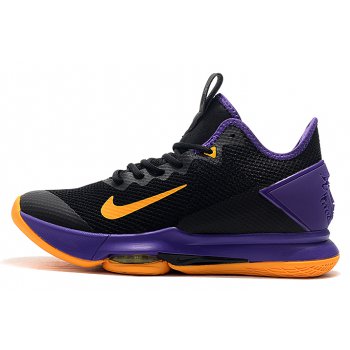 2020 Nike LeBron Witness 4 Black Yellow-Purple Shoes